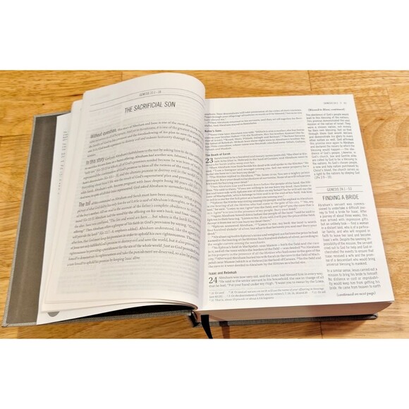 The Jesus Bible, NIV Edition, Cloth over Board, Gray Linen, Zondervan Bibles - Picture 10 of 11